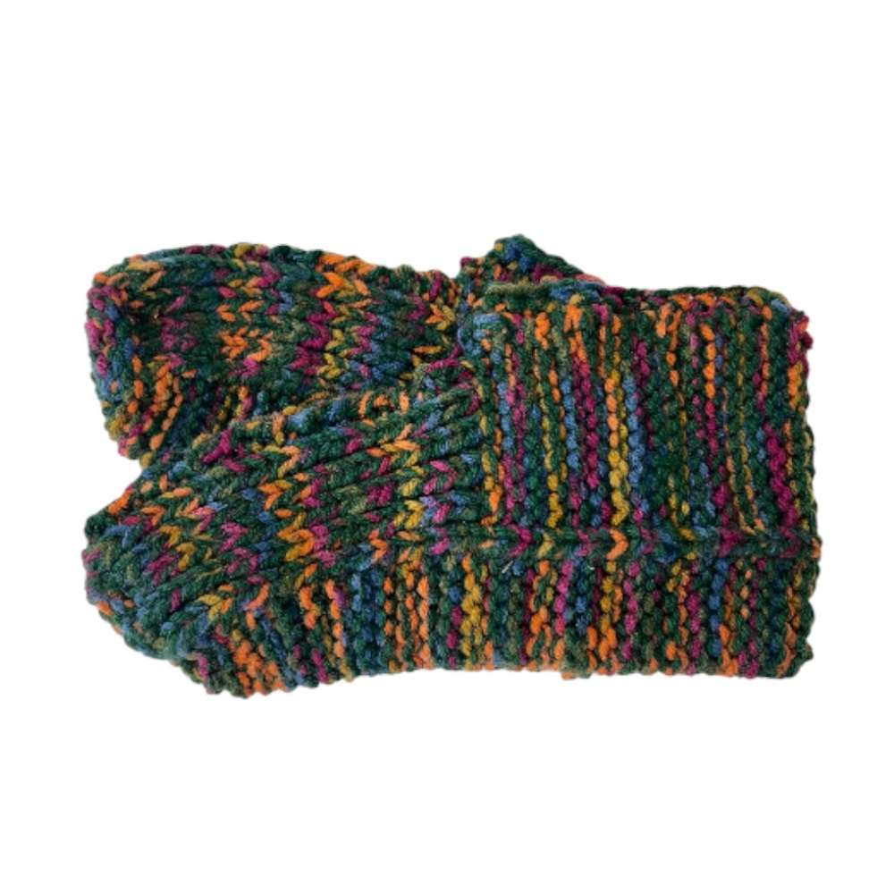 Multicolor Hand Knit Slippers